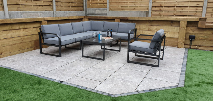Signature Weave - Rattan Aluminium Corner Sofa with Chair Set | Alarna | Alar0357