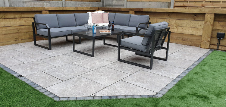 Signature Weave - Rattan Aluminium Corner Sofa with Chair Set | Alarna | Alar0357