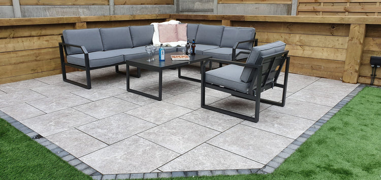 Signature Weave - Rattan Aluminium Corner Sofa with Chair Set | Alarna | Alar0357