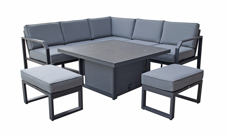 Alarna Small Corner with Gas Lift Table + Benches | Alar0451_0475