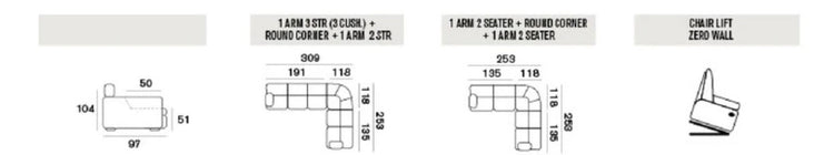 Aldebaran Leather Sofa Collection | Newtrend Concepts Italia