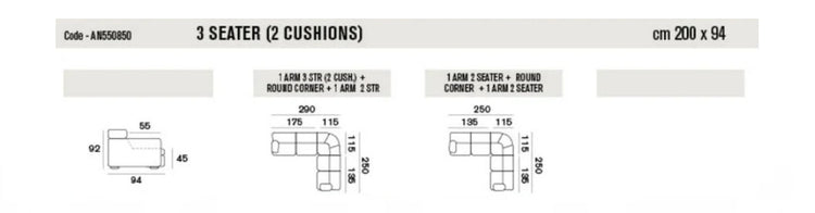 Antares Leather Sofa Collection | Newtrend Concepts Italia