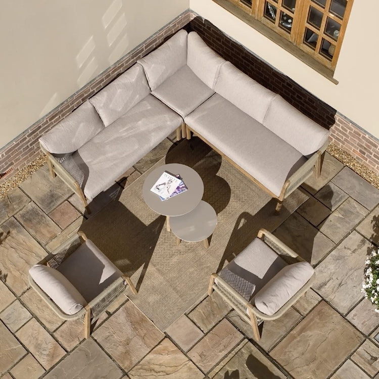 Homeflair - Martinique Rope Weave Corner Sofa Set