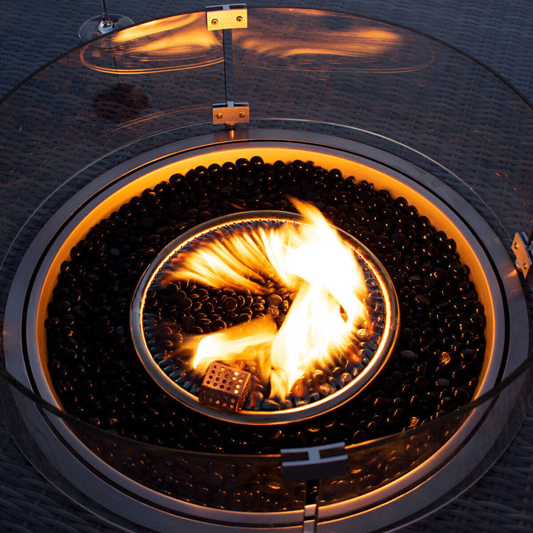 Homeflair - Oxford - Oval Fire Pit Coffee Table