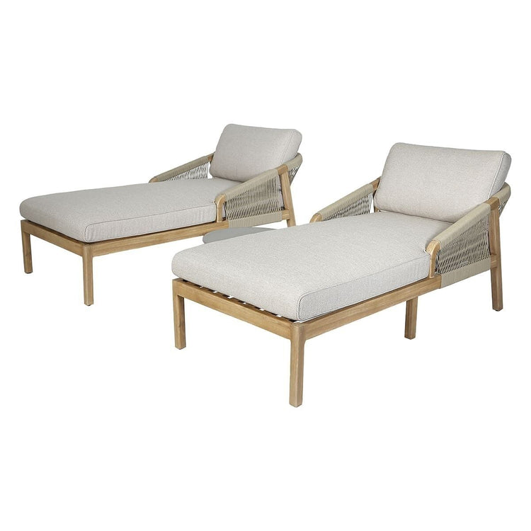 Maze Rattan - Martinique Rope Weave Double Sunlounger Set