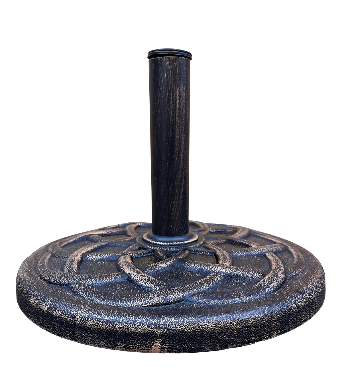 10kg Resin & Concrete Table Parasol Base with Brass Weave Finish