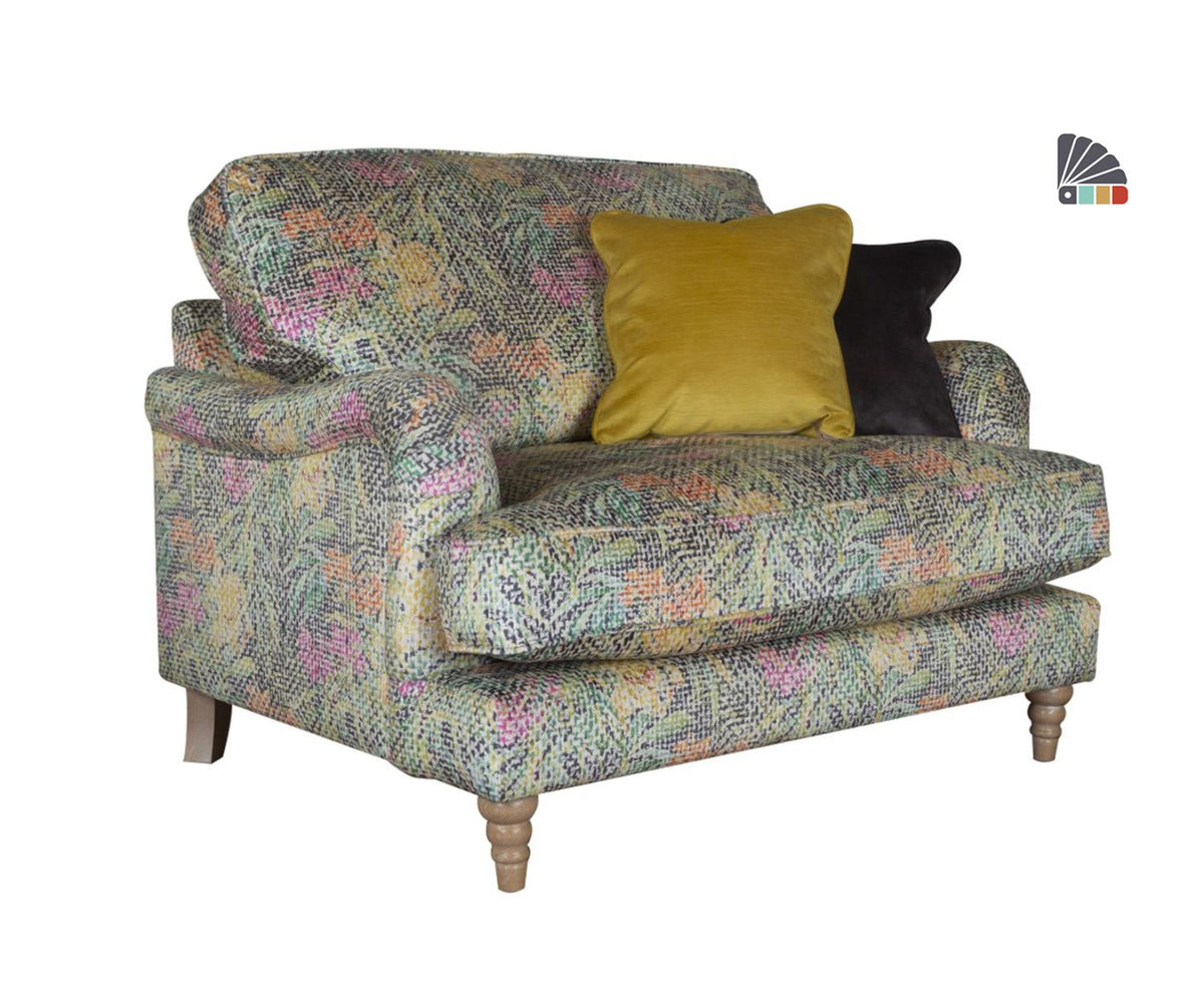 Beatrix Curved Arm Fabric Sofa Collection with Sofa Bed