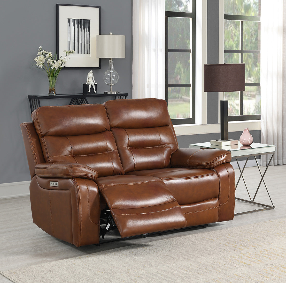 Belgravia Leather Electric Recliner Sofa Collection with USB