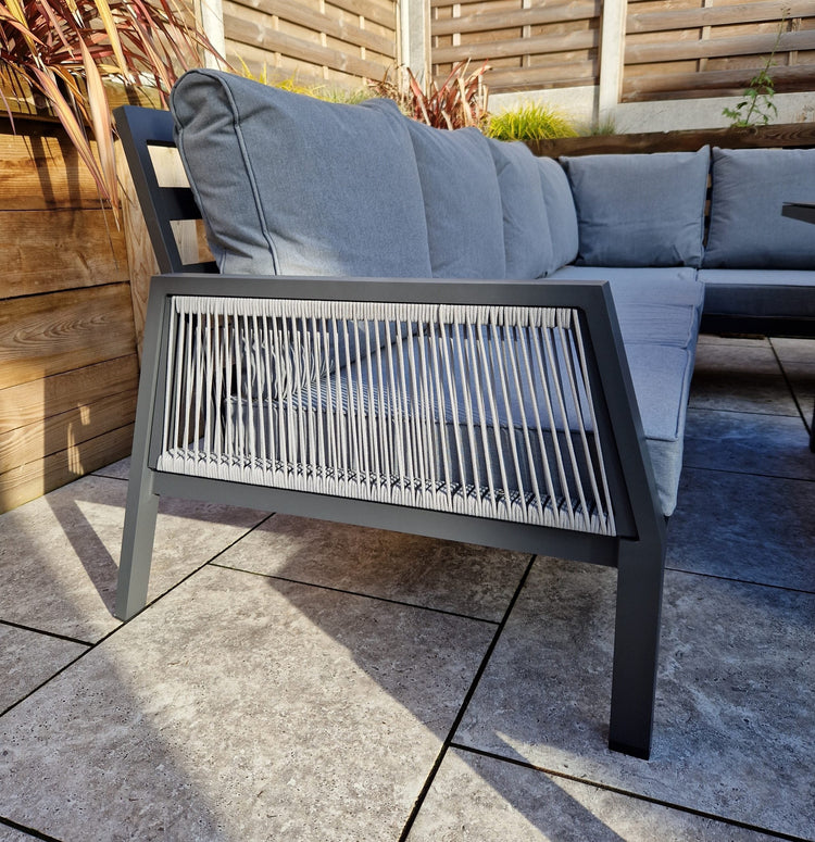 Signature Weave - Bettina Corner Dining Set with Firepit Table | Bett0426