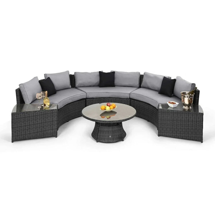 Homeflair - Half Moon Rattan Sofa Set