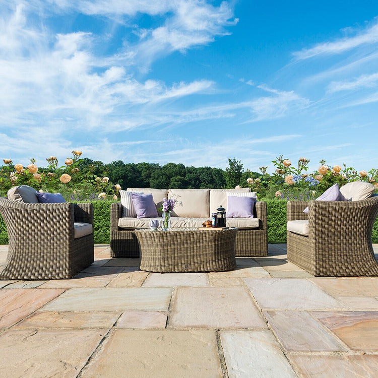 Homeflair -Winchester 3 Seat Rattan Sofa Set