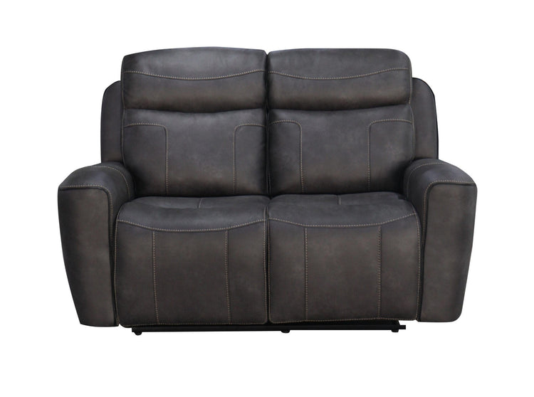 Carlo Power Electric Recliner Fabric Sofa Collection in Charcoal Grey | Exclusive