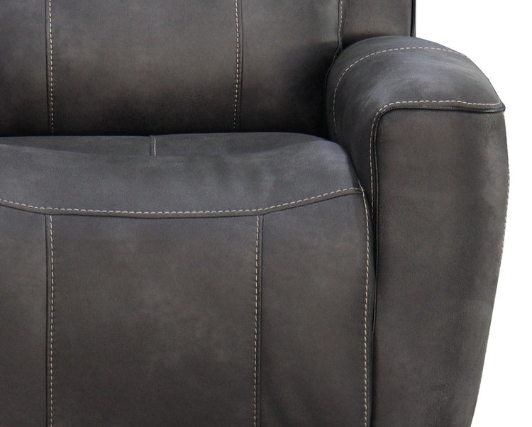 Carlo Power Electric Recliner Fabric Sofa Collection in Charcoal Grey | Exclusive
