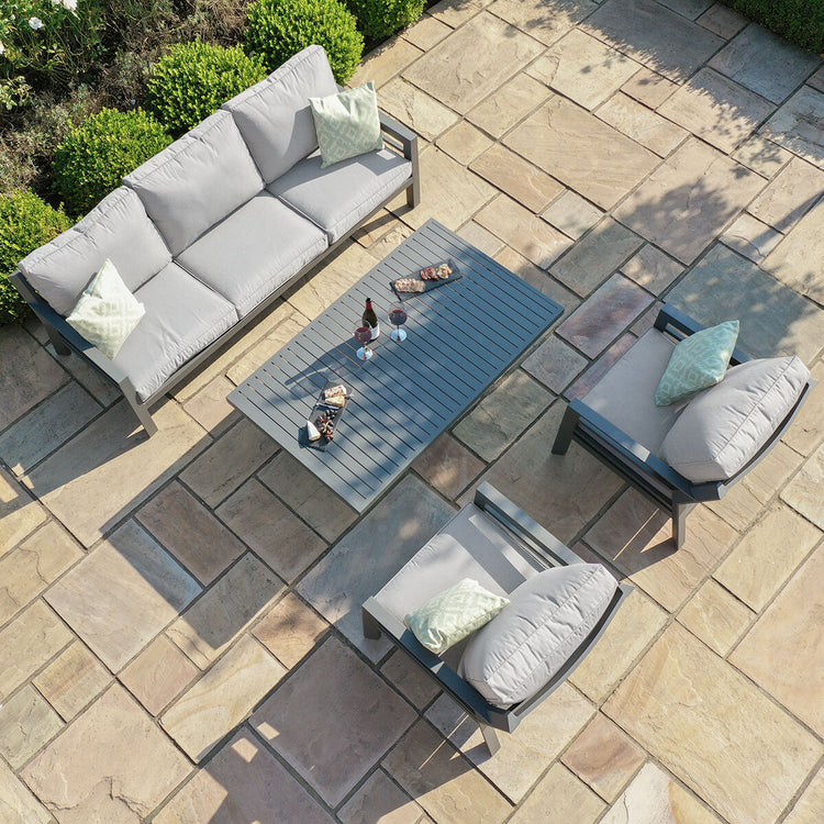Homeflair - New York 3 Seat Sofa Aluminium Sofa Set