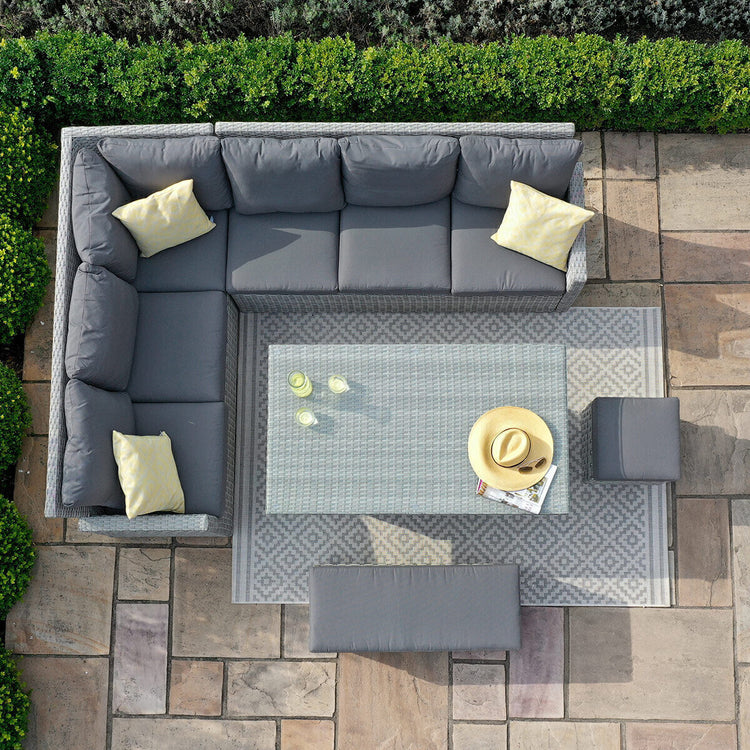 Homeflair - Ascot Rectangular Rattan Corner Dining Set