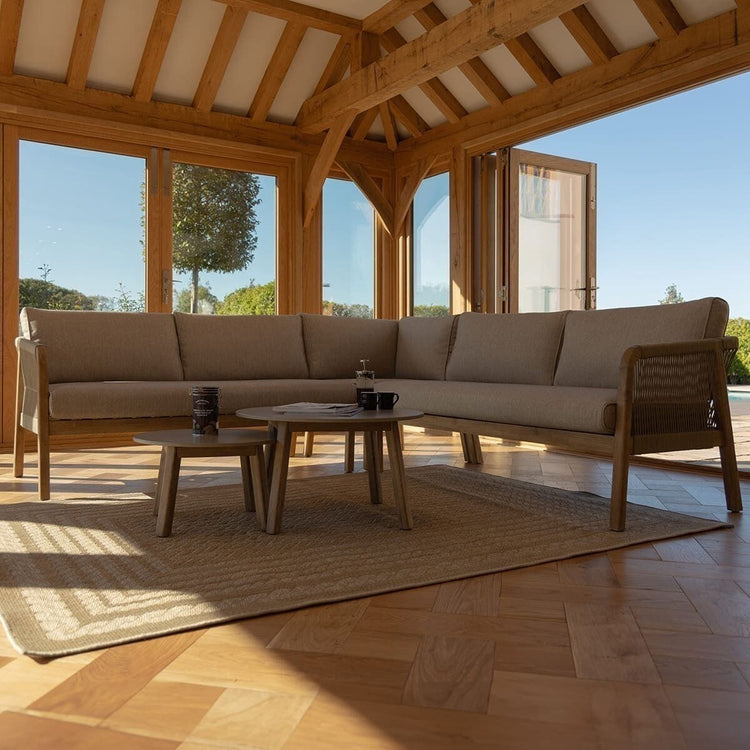 Homeflair - Martinique Rope Weave Corner Sofa Set