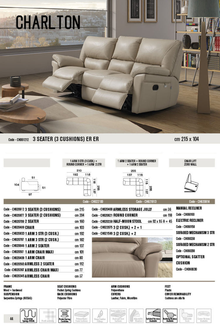 Charlton Leather Sofa Collection | Newtrend Concepts Italia