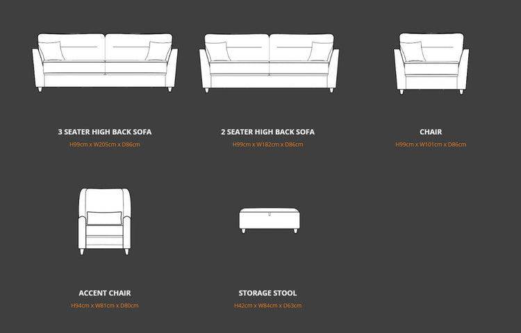 Clara Fabric Sofa Collection | Lebus Upholstery