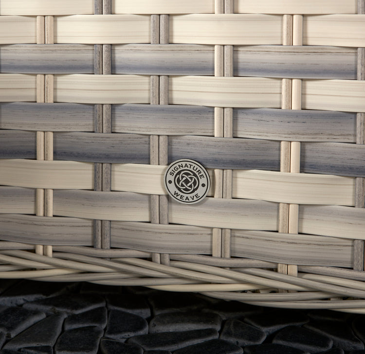 Signature Weave - Rattan Large Corner Dining Sofa with Benches in Grey | Constance | Cons0203