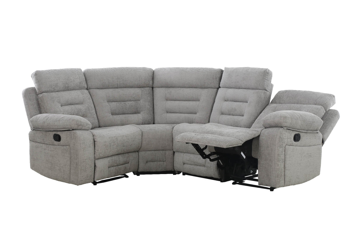 Wilbur Fabric Manual Recliner Corner Sofa