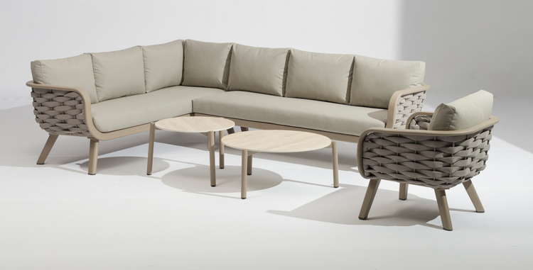 Monroe Outdoor Corner Sofa + Chair + Nesting Tables | Monr0596