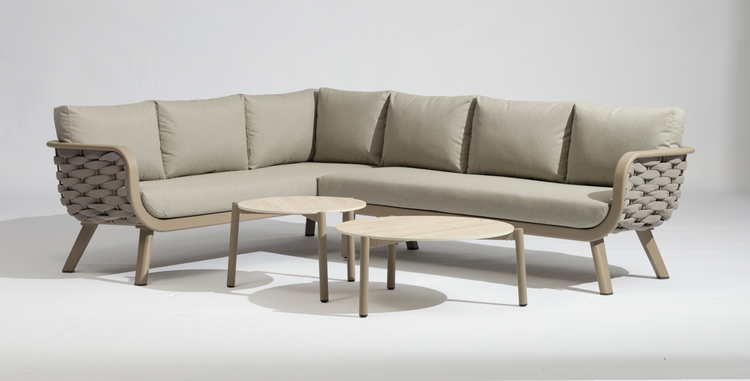 Monroe Outdoor Corner Sofa + Chair + Nesting Tables | Monr0596