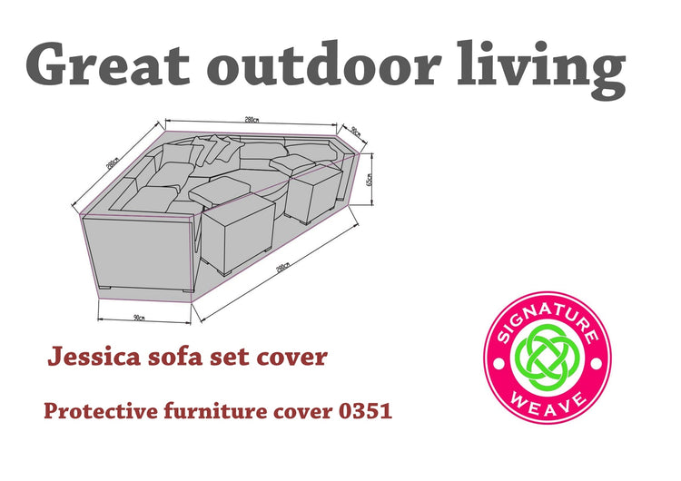 Rattan Protective Cover for Jessica Corner Sofa | Cove0351