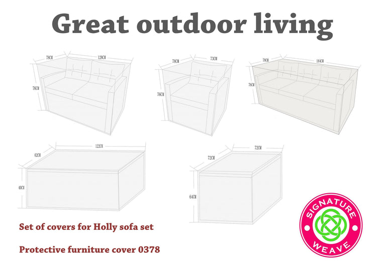 Rattan Protective Covers for Holly Sofa Set | Cove0378