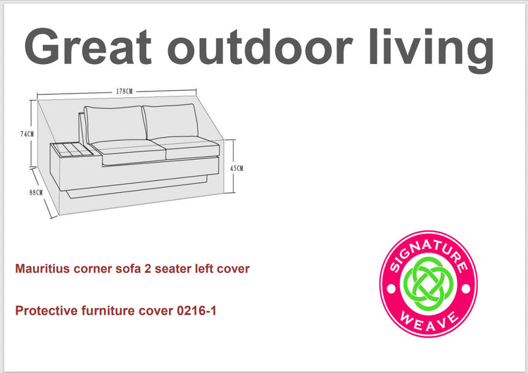 Rattan Protective Covers for Mauritius Corner Sofa | Cove0216