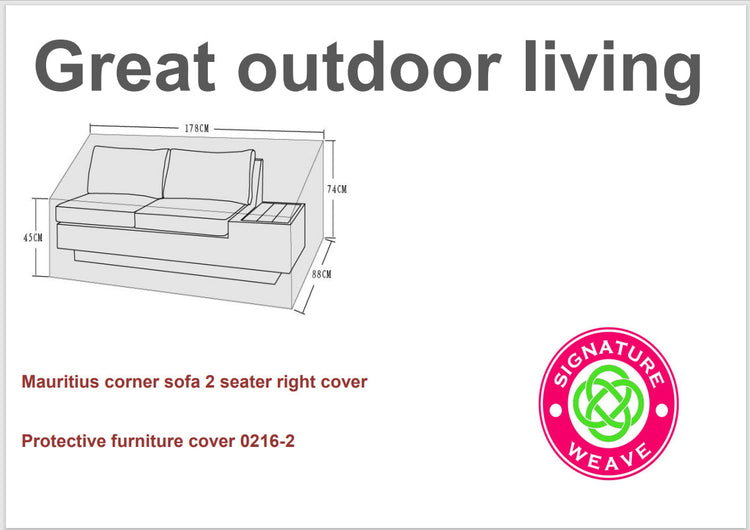 Rattan Protective Covers for Mauritius Corner Sofa | Cove0216
