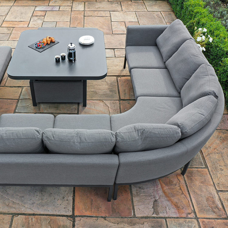 Maze Rattan - Outdoor Fabric Pulse Deluxe Square Corner Dining Set