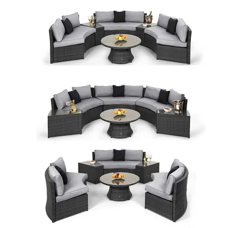 Homeflair - Half Moon Rattan Sofa Set
