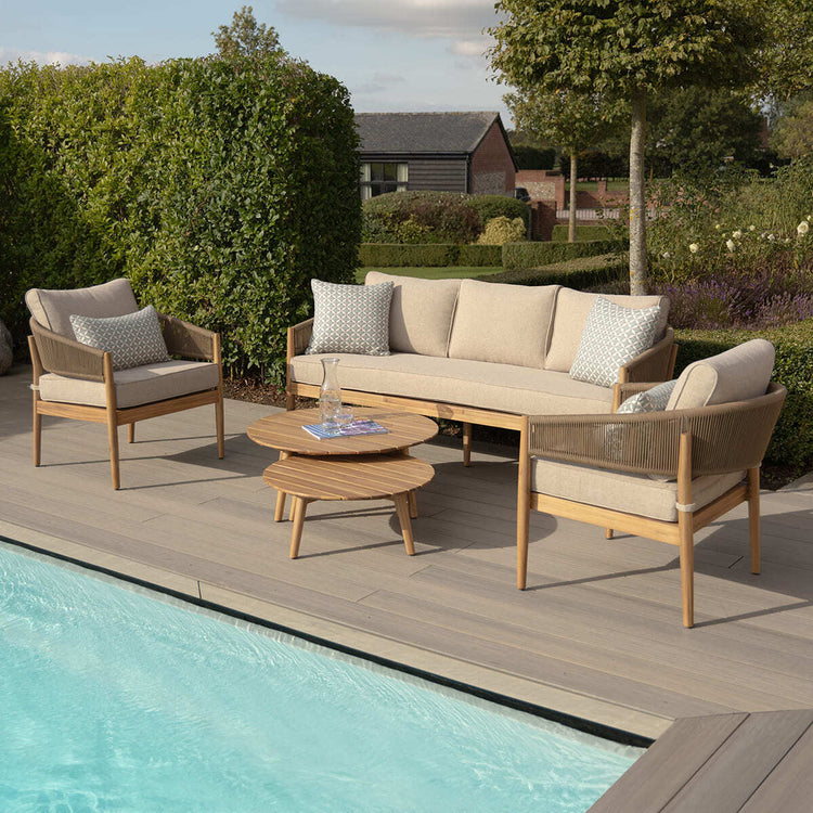 Homeflair - Porto Rope Weave 2 Seat Sofa Set