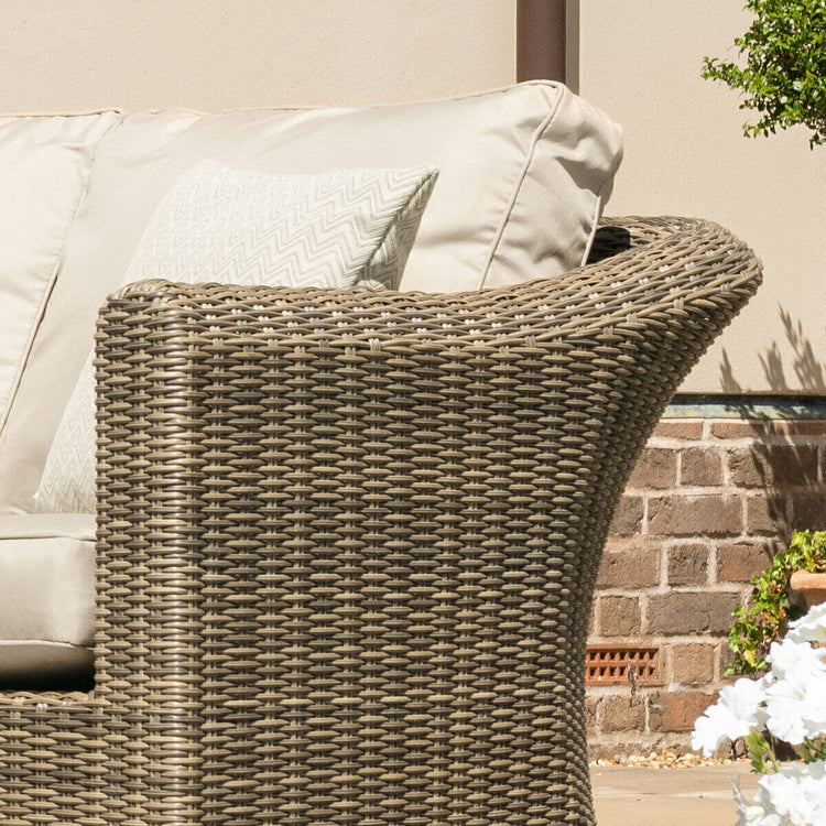 Homeflair - Winchester 2 Seat Rattan Sofa Set w/ Firepit