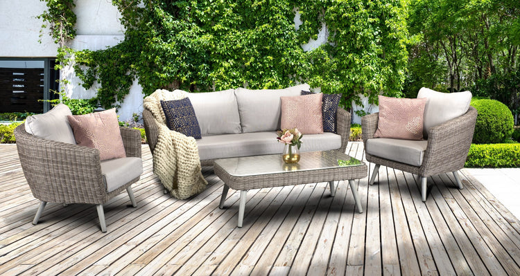 Signature Weave - Rattan 5 Seater Sofa Set in Fine Grey | Danielle | Dani0159