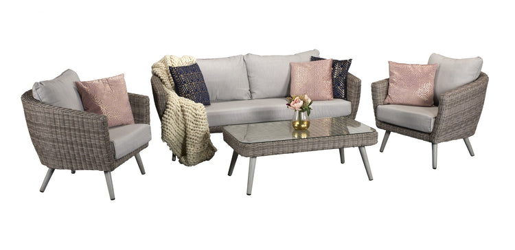 Signature Weave - Rattan 5 Seater Sofa Set in Fine Grey | Danielle | Dani0159