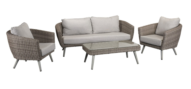 Signature Weave - Rattan 5 Seater Sofa Set in Fine Grey | Danielle | Dani0159