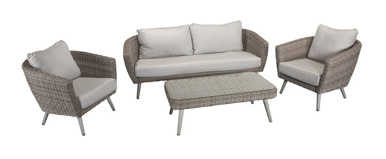 Signature Weave - Rattan 5 Seater Sofa Set in Fine Grey | Danielle | Dani0159