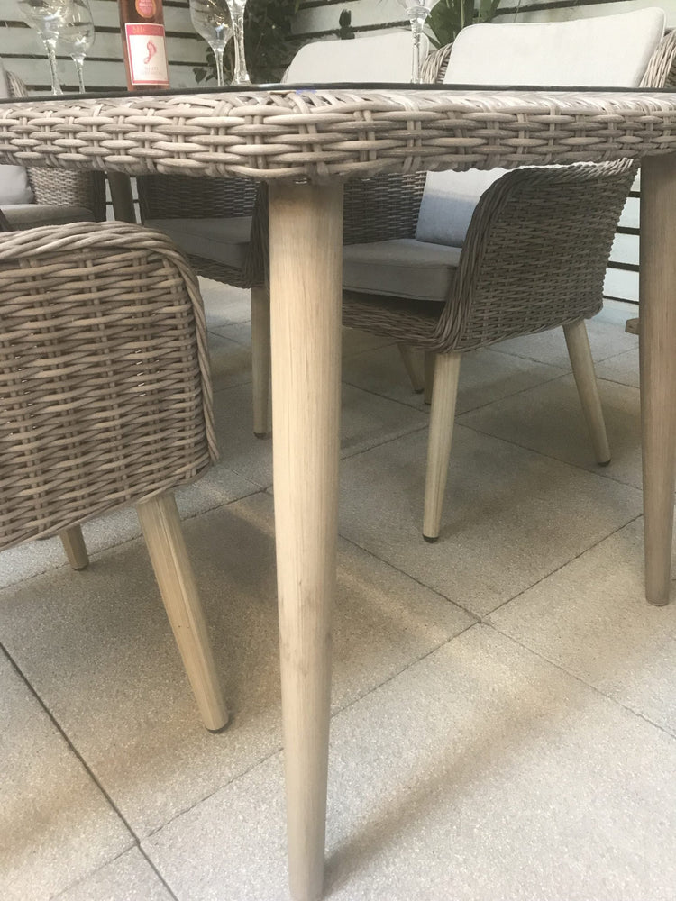 Signature Weave - Rattan Rectangular Dining Table + 6 Chairs Set | Danielle | Dani0189