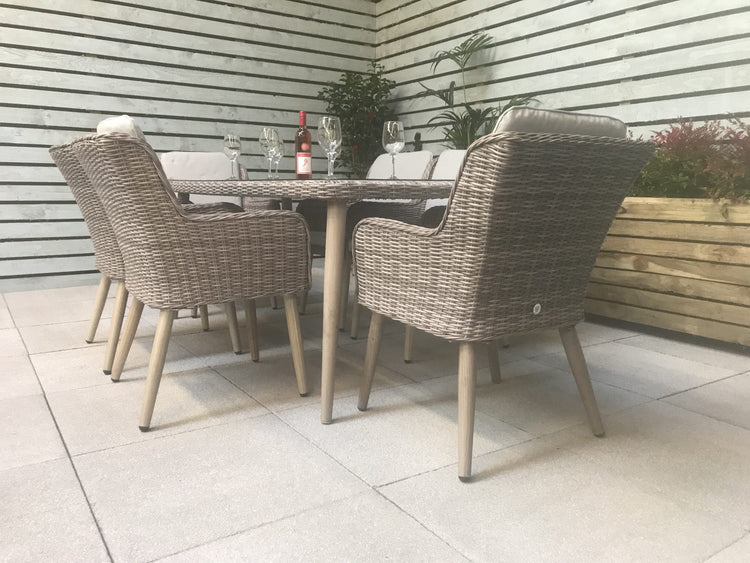 Signature Weave - Rattan Rectangular Dining Table + 6 Chairs Set | Danielle | Dani0189