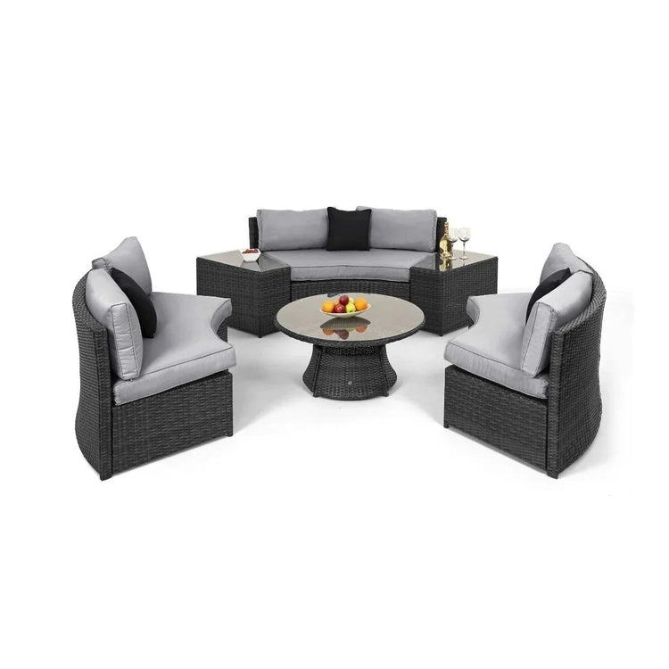 Homeflair - Half Moon Rattan Sofa Set