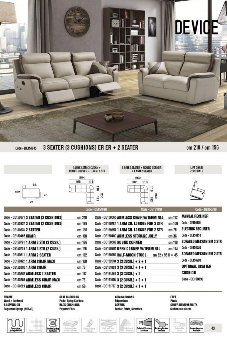 Modular Device Leather Sofa Collection | Newtrend Concepts Italia
