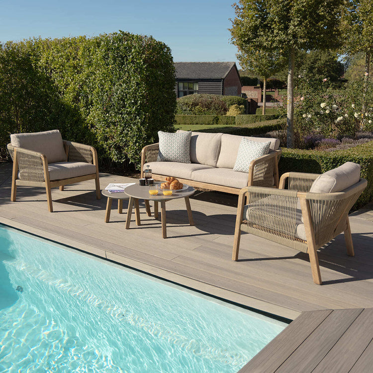 Homeflair - Martinique Rope Weave 2 Seat Sofa Set