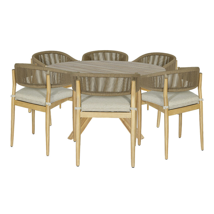 Homeflair - Porto Rope Weave Dining Set