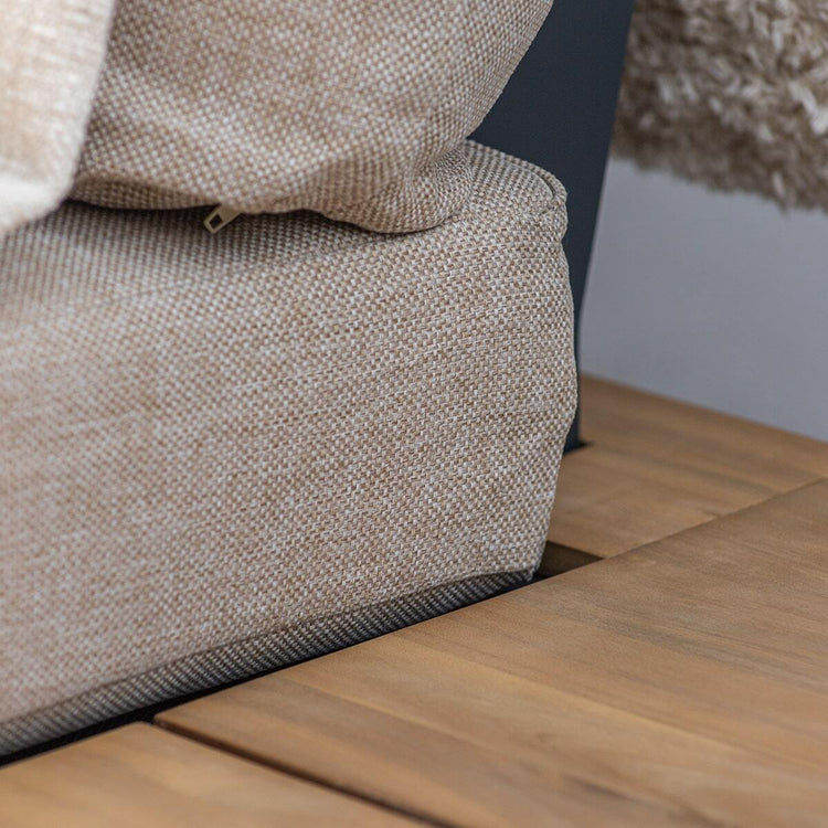 Homeflair -  Bali Wood Platform Corner Sofa Set