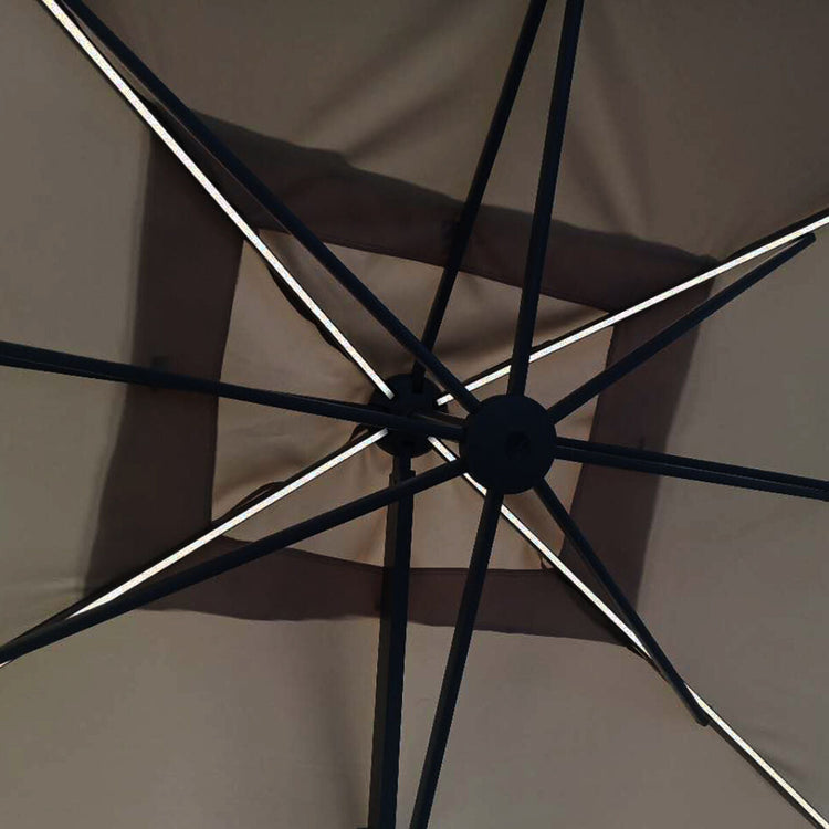 Homeflair -Atlas 2.4m x 3.3m Rectangular Rotating Cantilever Parasol