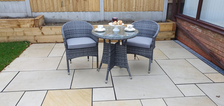 Signature Weave - Rattan Bistro Set + 2 Stacking Chairs | Emily | Emil0192_Emil0208