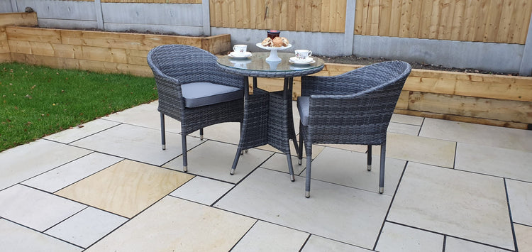 Signature Weave - Rattan Bistro Set + 2 Stacking Chairs | Emily | Emil0192_Emil0208