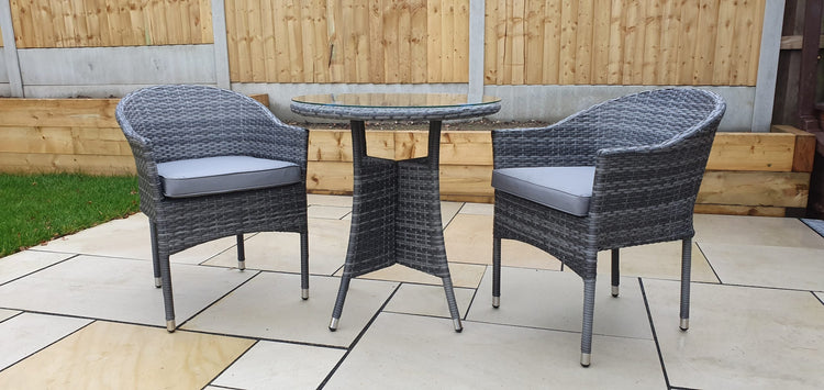 Signature Weave - Rattan Bistro Set + 2 Stacking Chairs | Emily | Emil0192_Emil0208