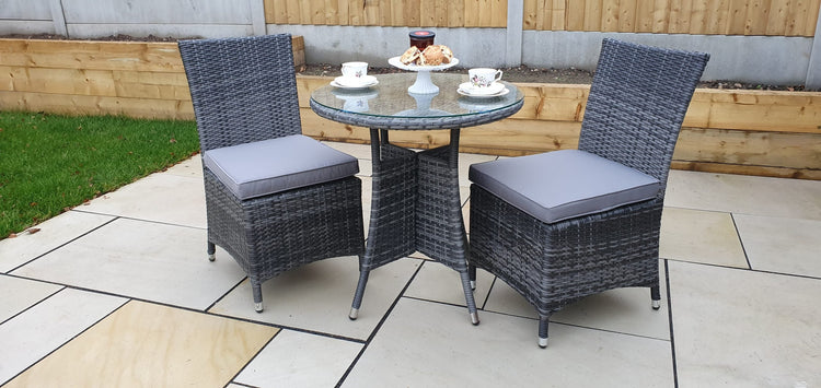 Signature Weave - Rattan Bistro Set with 2 Armless Chairs | Emily | Emil0192_Emil0209